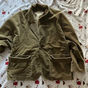 Jacket that i thrifted, no brand name small rip at the collar